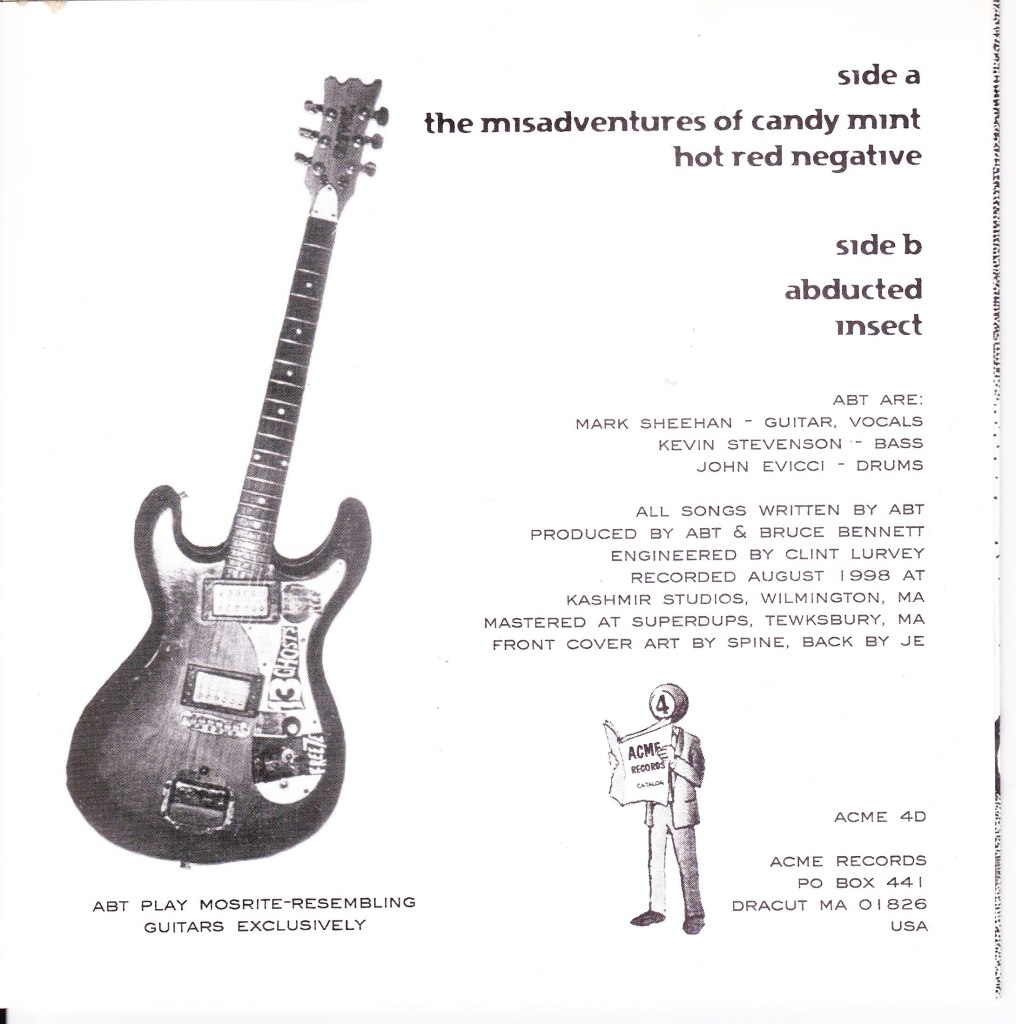 alien blood transfusion 7" record back cover art mark sheehan kevin stevenson john evicci